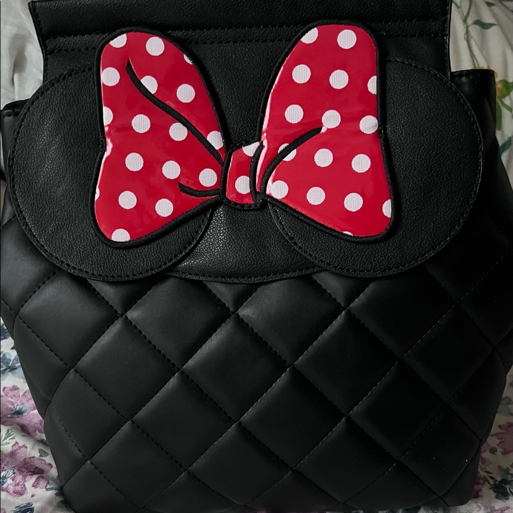 Black Minnie Mouse backpack, bnwt